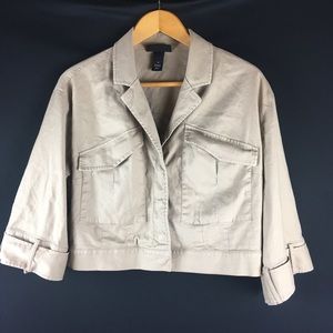 Lane Bryant Khaki Plus Size Utility Cargo Jacket